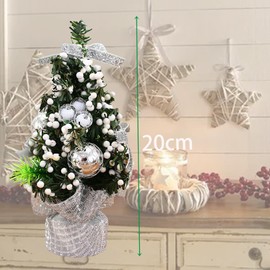 Table Christmas Tree 20 cm Mini Artificial Christmas Tree Star Tree Christmas Decorations Table Top Small Christmas Tree for Holiday Indoor DIY Christmas Decoration Green