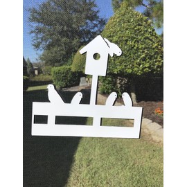 DCentral Bluebirds at Home Flexible Screen Magnet: Double-Sided Decor; for Non-Retractable Screens, Multipurpose, Helps to Stop Walking into Screens, Covers Small tears in Screens, Size L 8" x W 7 ".