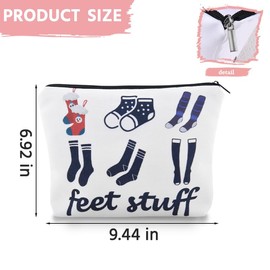 Feet Stuff Storage Bag for Women Travel Cosmetic Bag with Zipper Travel Toiletry Bag for Men Short Long Stock Organizer Storage Bag Feet Stuff Bag Pouch