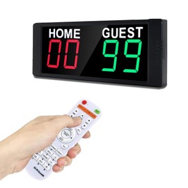 Ousmile Electronic Scoreboard, Tabletop Score Board Electronic Scorer, Portable LED Digital Scoreboard with Remote, Score Keeper for Indoor Outdoor Party Games/Cornhole/Basketball/Volleyball/Pingpong