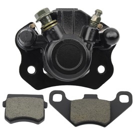 PowerMotor Front Hydraulic Disc Brake Caliper Pads Kit Replacment for 50cc 70cc 90cc 110cc 125cc 150cc 200cc Coolster Taotao Roketa Sunl Kazuma Sunl ATV Quad 4 Wheeler Go Kart