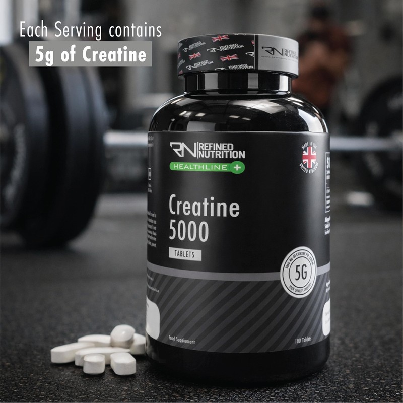 Refined Nutrition Creatine Monohydrate Tablets 5000mg, 100 Tablets