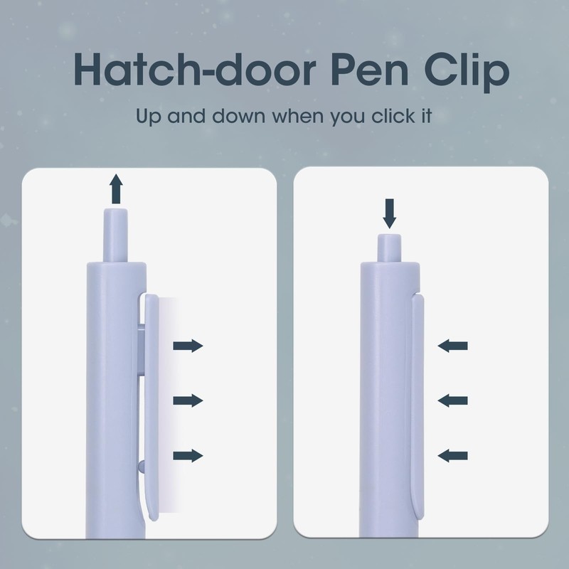 WRITECH 0.5mm Gel Pens, 8ct - Silent Retractable Pens for