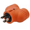 AC WORKS® 30A 250V NEMA L6-30 Male Plug to Two
