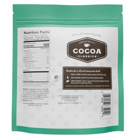 Cocoa Classics Mint Cocoa Mix, Hot Chocolate, Made with Nonfat Milk, Just Add Hot Water, Make Hot or Iced Cocoa, Gluten Free & Kosher Dairy Friendly, 14.8 oz Pouch (Pack of 1)