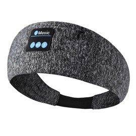 Sleep Headphones Bluetooth 5.0 Sports Headband Wireless Music Elastic Sweat Headband Removable with Zipper for Outdoor Workout Running Yoga