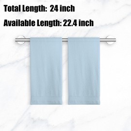 Newfun 24 Inch Brushed Nickel Bathroom Towel Holder,2Pcs Towel Bar for Bathroom Rod Classic SUS304 Stainless Steel Towel Racks Wall Mounted
