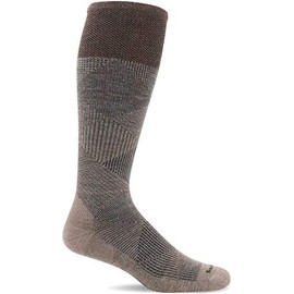 Sockwell Men's Diamond Dandy Moderate Graduated Compression Sock, Khaki - L/XL
