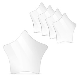 Navaris Self Adhesive Mirrors - Pack of 5 Stick-On Star Shaped Decorative Wall Mirrors for The Home, Bedroom, Living Room - Modern Design Mirror Set