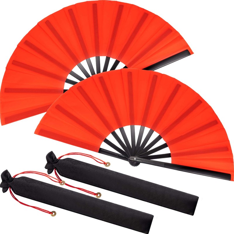 Maitys 2 Packs Large Clap Fans for Line Dancing Large
