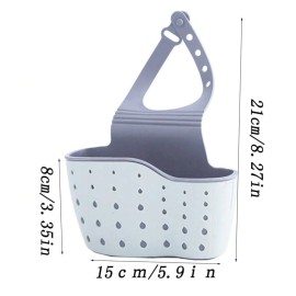 Unbranded 1pc Plastic Sink Drain Basket Rack, Kitchen Storage for Vegetables Fruits & Tool