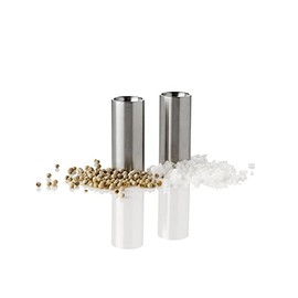 Stelton Salz & Pfefferstreuer aus Edelstahl, designed von Arne Jacobsen, desgn-familie: cylinda line, H: 6,3 CM, Ø: 2 CM