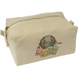 'Bingo' Canvas Wash Bag/Makeup Case (CS00016509)