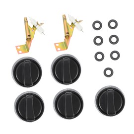 DOITOOL Replacement Knobs for Gas Stove 5pcs Stove Knob Set Style Plastic Kitchen Appliance Accessory