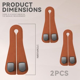 Tecledsn 2PCS Car Hooks for Headrest, Car Seat Back Storage Hook, 2 in 1 Car Headrest Hidden Hook, Car Organization Accessories Double Headrest Hooks Purse Holder for Handbags Purses (Saddle brown)