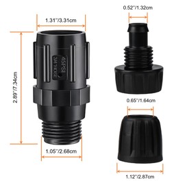 Drip Irrigation Pressure Regulator 25 PSI, 3/4'' Hose Pressure Regulator for Drip Irrigation Parts, 25 PSI Low Flow Pressure Regulator for Garden, Water Pressure Reducer,