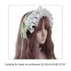 Yjcnelcr Cosplay Hair Accessories,Maid Headband with Bowknot,Lace Pearl Hairband Ruffled