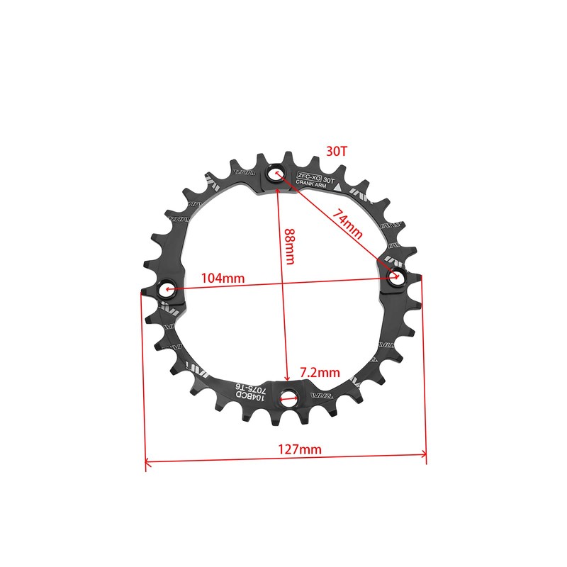 ECSiNG 104BCD Bike Chainring Narrow Wide Chainring 30T Bike Single