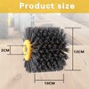 Shineboc Abrasive Nylon Wire Drawing Wheel Drum Brushes, 120 Grit
