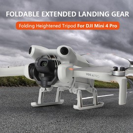 Hooshion Landing Gear for DJI Mini 4 Pro Drone – Leg Foldable Extended Kit for DJI Mini 4 Pro Drone, DJI Mini 4 Pro Drone Accessories