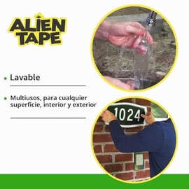 Bell+Howell Alien Tape Nano Cinta adhesiva de doble cara multiusos extraíble cinta adhesiva de montaje de agarre transparente fuerte adhesiva para alf