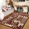 RUGSREAL Christmas Area Rug Farmhouse Decorative Area Rug Rustic Buffalo