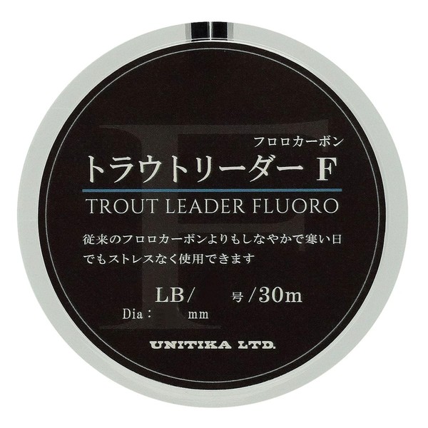 UNITIKA Trout Leader F (TROUT LEADER FLUORO) 30 m Clear,
