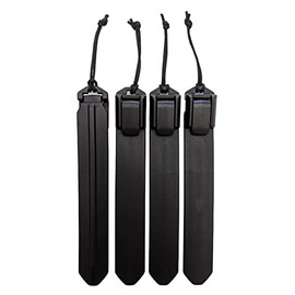 Hanks Surplus MOLLE PALS Pouch Accessory Adapter Clip Speed Sticks (4 Pack)(Black, 6")