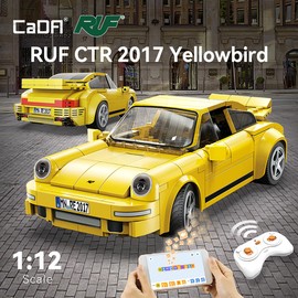 dOMOb RUF CTR 2017 Yellowbird RC Car Building Kit – Bricks Toys Age Kids & Adults – 1:20 Model Build Set – 2.4GHz Remote Control – 222 pcs Blocks – STEM for Boys & Girls
