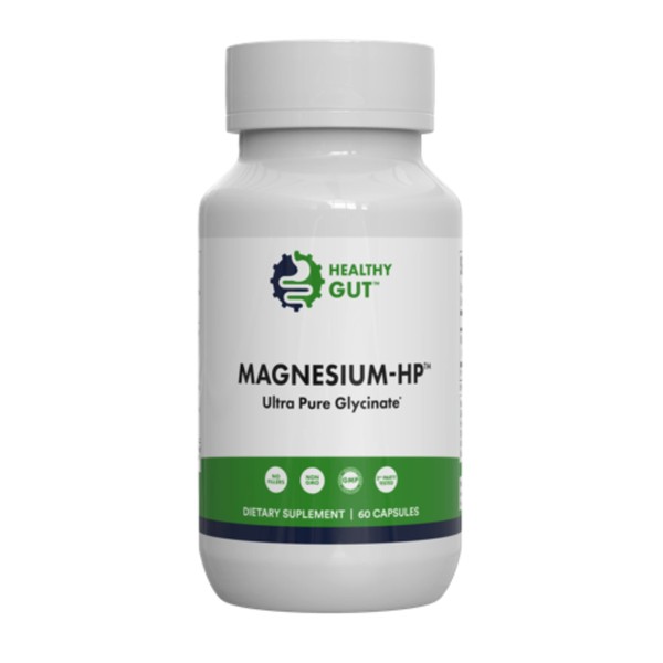 Healthy Gut Magnesium-HP | Ultra Pure Glycinate with Zero Fillers | 360 mg Magnesium Bisglycinate | 30 Servings