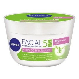 Nivea Cuidado Completo Facial con Textura Ligera y Acabado Mate - Hipoalergénica y Libre de Parabenos, 375ml