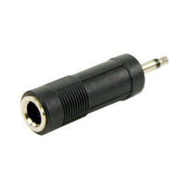 Plugger Mono Jack Female to Mini Male adapter, black