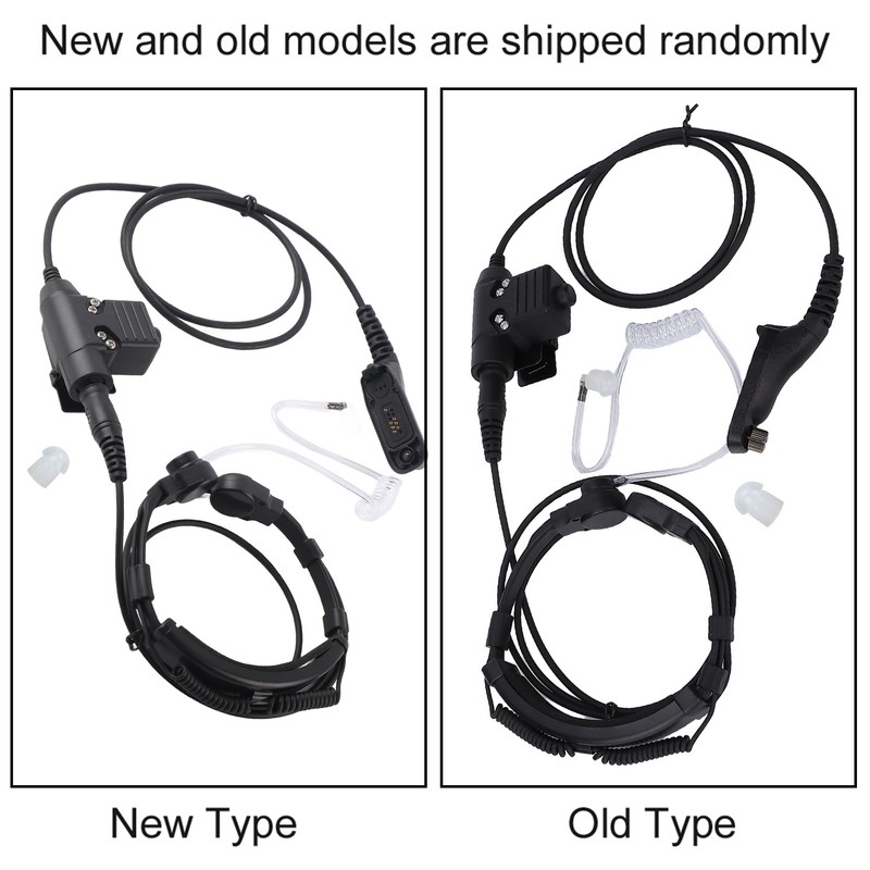 7.1mm Throat Mic Earpiece Retractable Walkie Talkie Headset with U94
