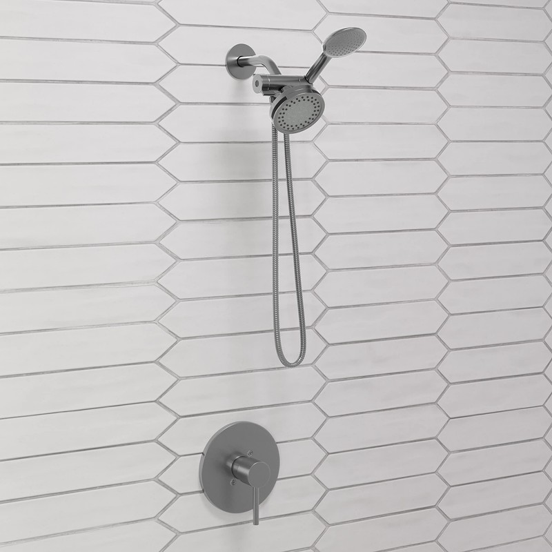 Design House 841536-SN 3-Way Shower Diverter and 70-Inch Hose for
