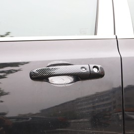 crosselec Carbon Fiber Door Handles Trim Cover for 2015-2021 Chrysler 300