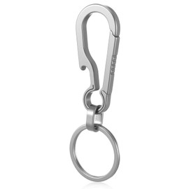 WJIAAA Titanium Carabiner Keychain,Carabiner Key Ring Holder Multi Functional Lightweight Outdoor Minimalist Bottle Opener for Men
