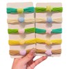 Wenlly 20 Stück Bonbonfarbene Haargummis, Haargummis, Herz und Stern, elastische