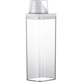 ZMDMAH Luftdichter Waschmittelspender Mit Messbecher, Mehrzweck-Waschpulverspender Waschpulver Dose Waschpulver-BehäLter Aufbewahrungseimer Waschmittelbox für WeichspüLer (1900ML)