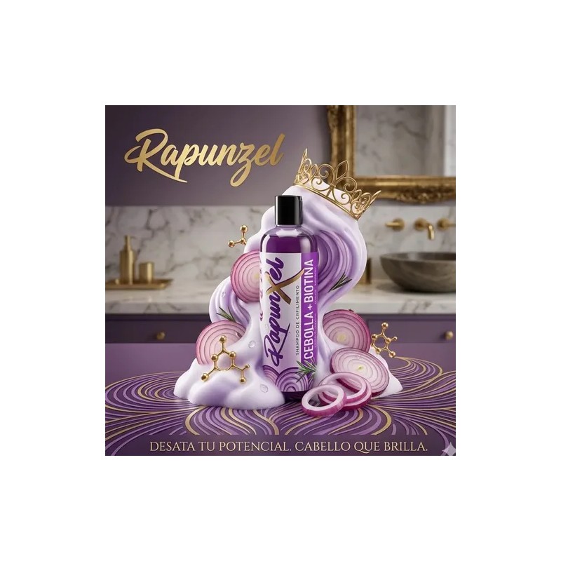 Shampoo Rapunzel Crecimiento Cebolla Biotina 500ml