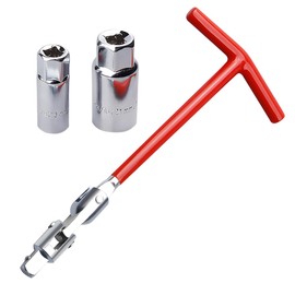 GAOLAOSY Spark Plug Socket Wrench, T-Handle Universal 16mm (5/8") & 21mm (13/16") Remover and Installer Tool, Car Accessories for Lawn Mowers, Motorcycles, Small Motor Vehicles