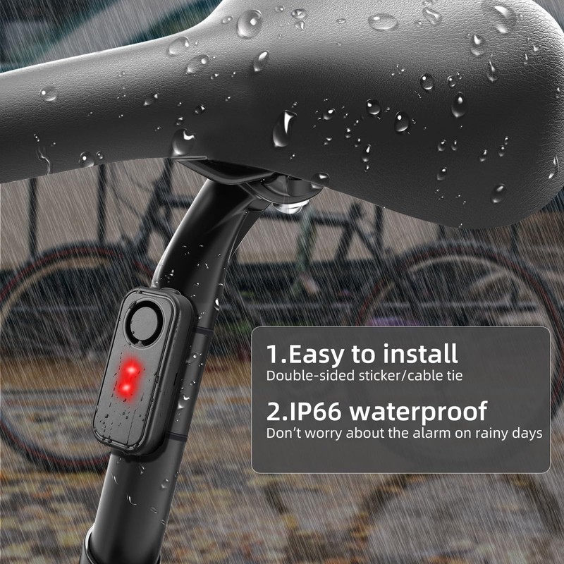 Koolertron Motorcycle Security Alarm, Bike Alarm, 3 Levels of Volume