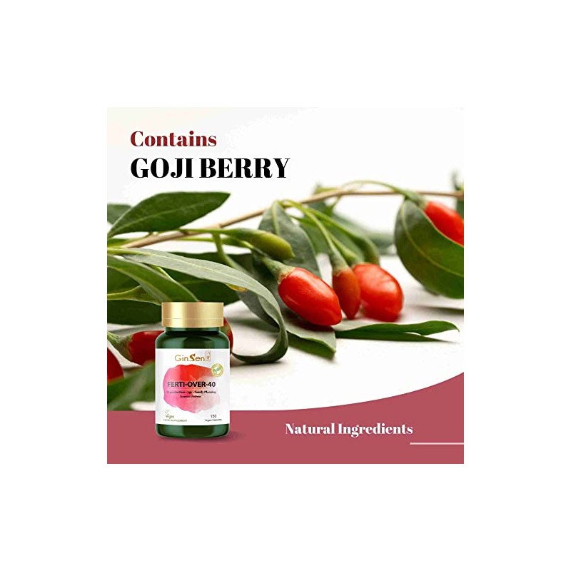 GinSen Ferti Support 150 Capsules, Women Fertility Supplement, Vegan Approved,