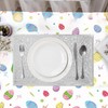 Easter Tablecloth,Easter Table Decorations,Easter Party Tablecloth,Colourful Egg Cartoon Table Cover,Disposable