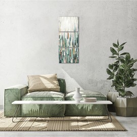 LoveHouse Sage Green Abstract Canvas Wall Art Green and Yellow Paintings Pictures Prints Green White Artwork