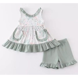 Honeydew: Girl's Spring/Summer Floral Tunic & Shorts  2 Piece Set Sz 6 NEW