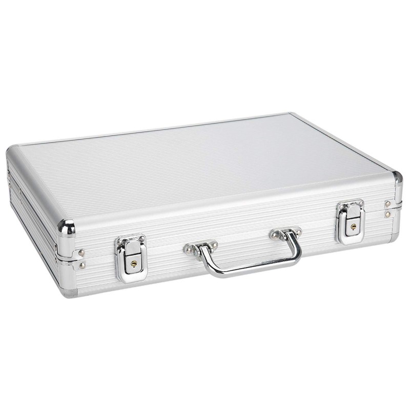 DAUERHAFT Watch Storage Box, 24 Grids Aluminum Alloy Suitcase Watch