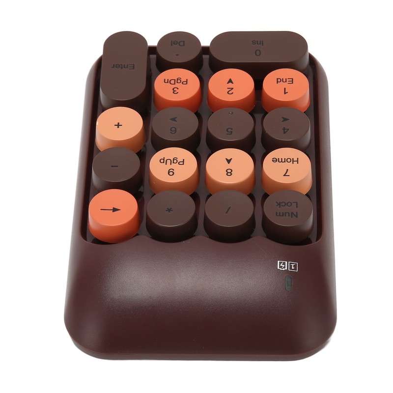 2.4GHz Wireless Numeric Keypad 18 Keys Retro Color Round Keycaps