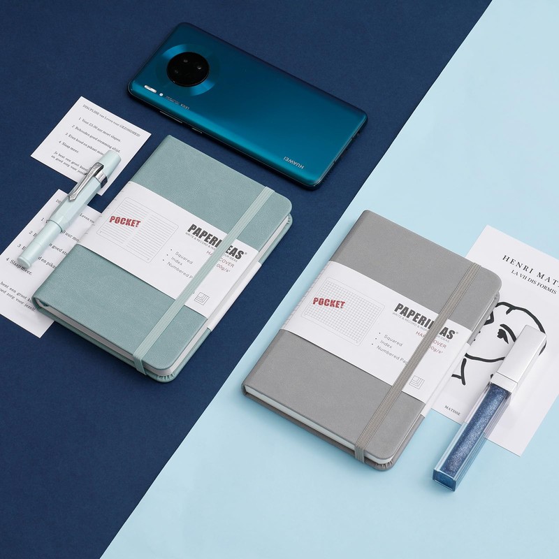 PAPERIDEAS Notebook, Classic Notebook, Hardcover, A6 Pocket Size (W x