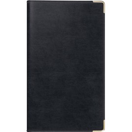 rido/idé Pocket Calendar Model Pocket Planner Int. (2025), 2 Pages = 1 Week, A6, 144 Pages, Faux Leather Cover, Belnova, Black