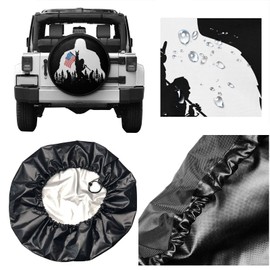 cozipink American Flag Camping Spare Tire Cover Wheel Protectors Weatherproof Wheel Covers Universal Fit for Trailer Rv SUV Truck Camper Travel Trailers Accessories 14" 15" 16" 17"